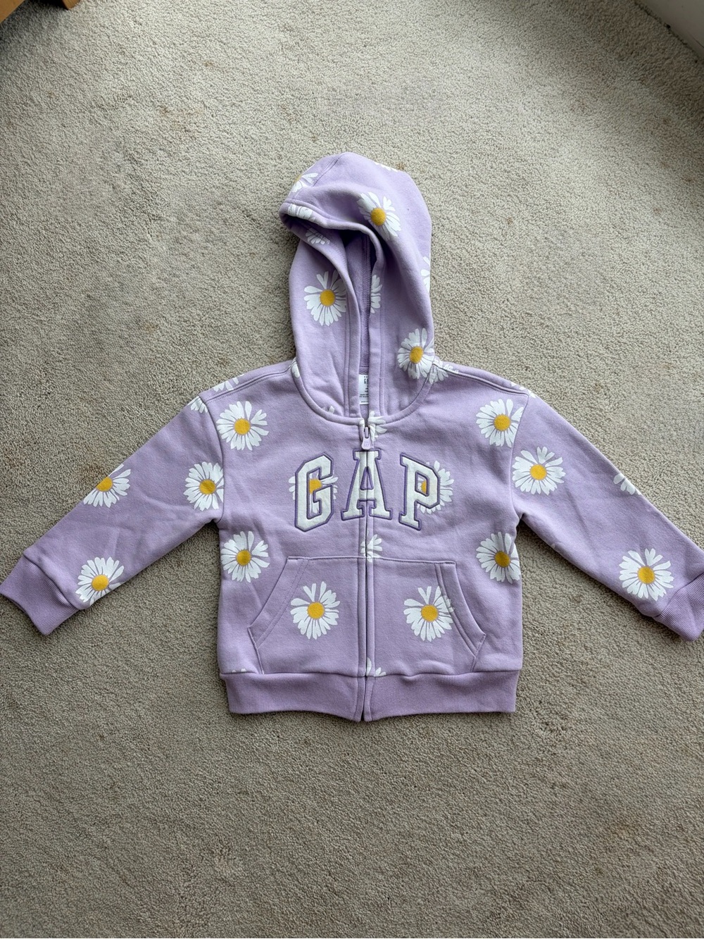 NEVER WORN - GAP Lavender Daisy Zip-Up Hoodie